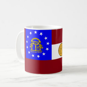 Georgien flagga kaffemugg