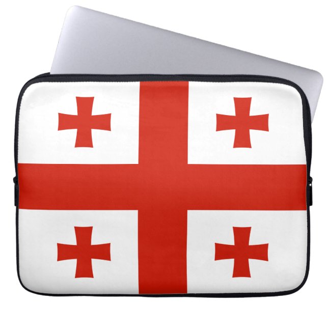 Georgien flagga laptop fodral (Framsidan)