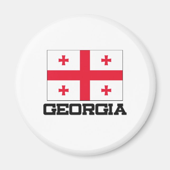 Georgien Flagga Magnet (Framsidan)