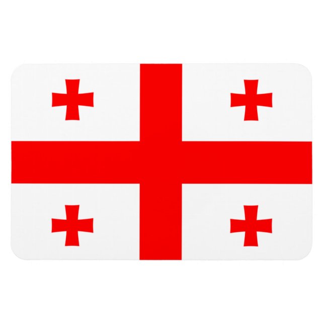 Georgien Flagga Magnet (Horisontell)