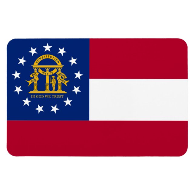 Georgien flagga magnet (Horisontell)