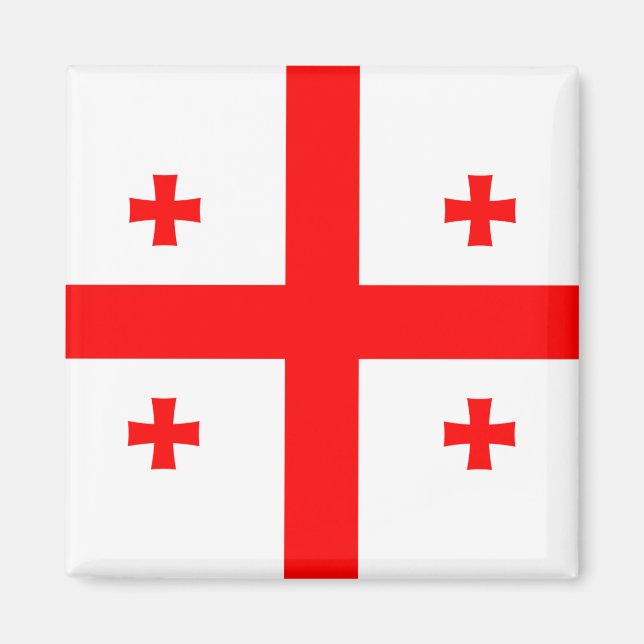 Georgien Flagga Magnet (Framsidan)