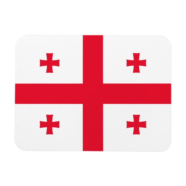 Georgien Flagga Magnet (Horisontell)