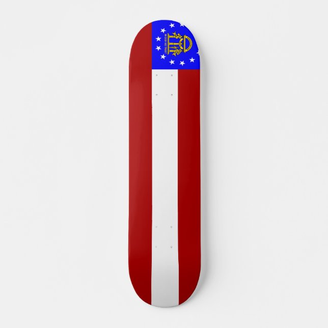 Georgien flagga mini skateboard bräda 18,5 cm (Framsida)