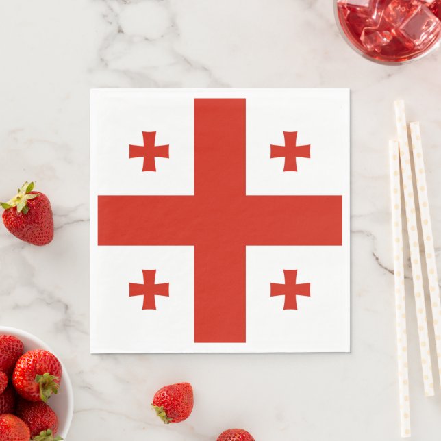 Georgien flagga pappersservett (Insitu)