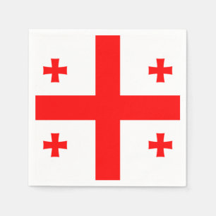 Georgien Flagga Pappersservett