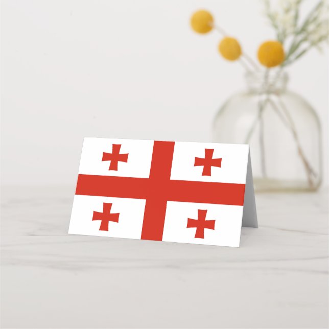 Georgien flagga placeringskort (Framsida)