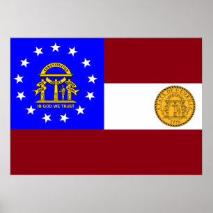 Georgien flagga poster