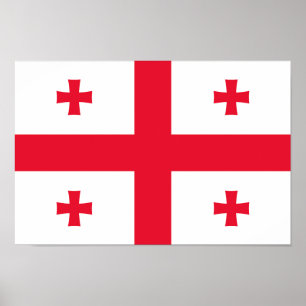 Georgien Flagga Poster
