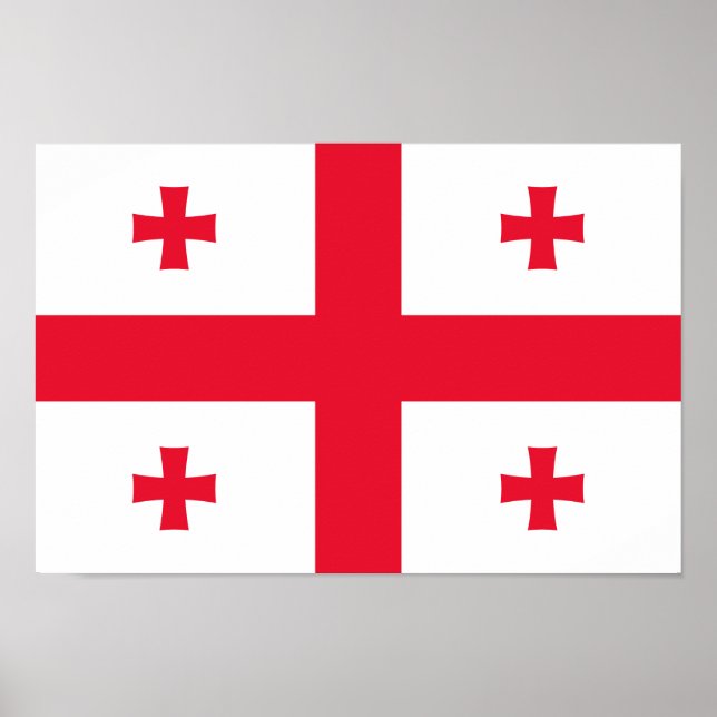 Georgien Flagga Poster (Framsidan)