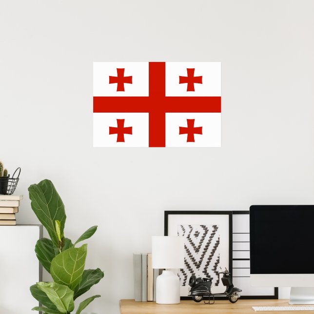 Georgien flagga poster (Hemmakontoret)