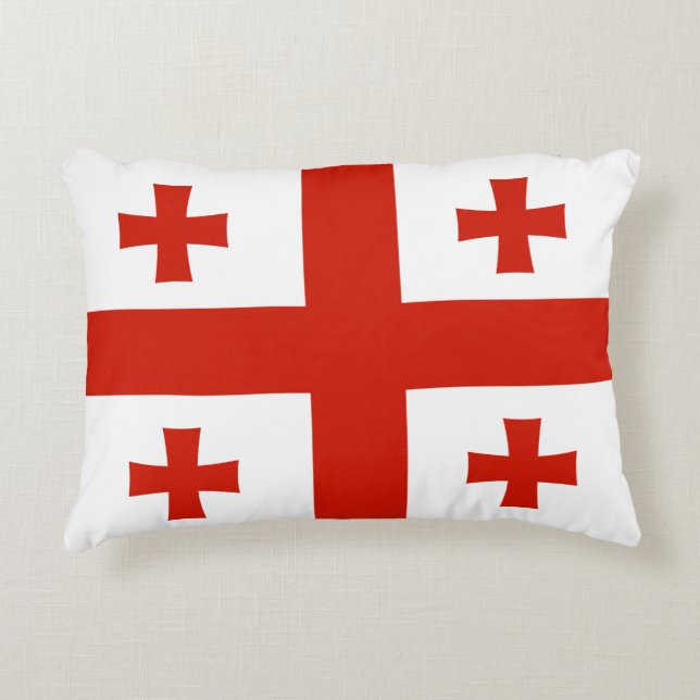 Georgien flagga prydnadskudde (Framsidan)