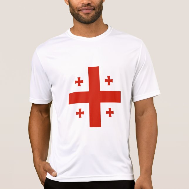 Georgien flagga t shirt (Framsida)