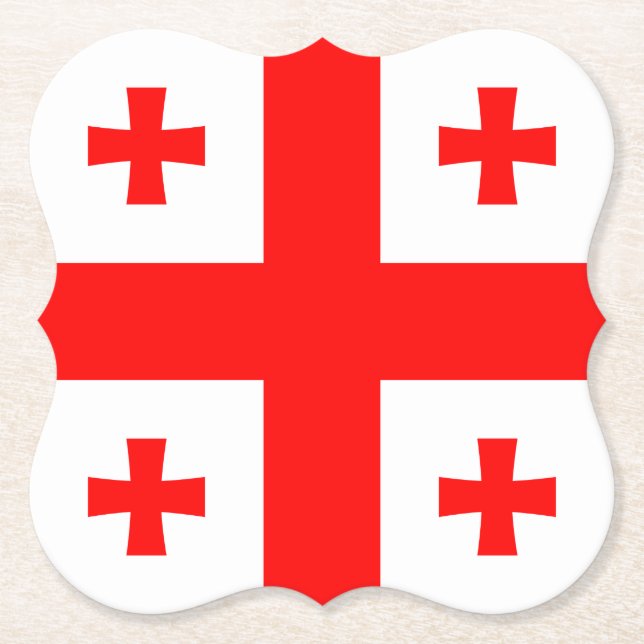 Georgien Flagga Underlägg Papper (Framsida)