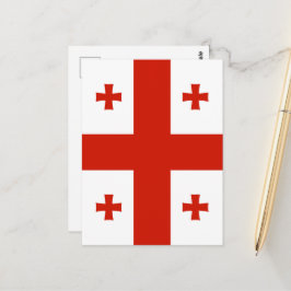 Georgien flagga vykort