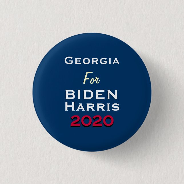 GEORGIEN FÖR BIDEN HARRIS 2020 Round Kampanj Knapp (Framsida)