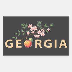 Georgien, Förenta staterna Rektangulärt Klistermärke