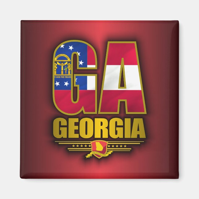 Georgien (GA) Magnet (Framsidan)