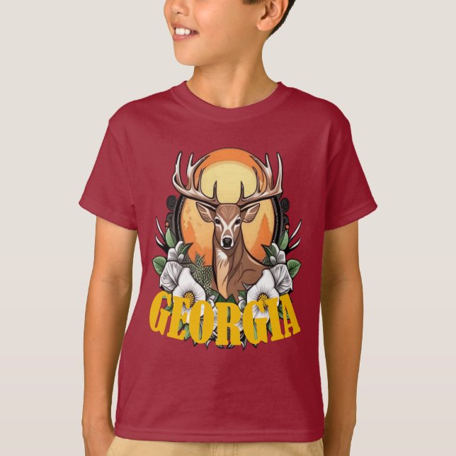 Georgien Hjort med Ro T Shirt (Framsida)