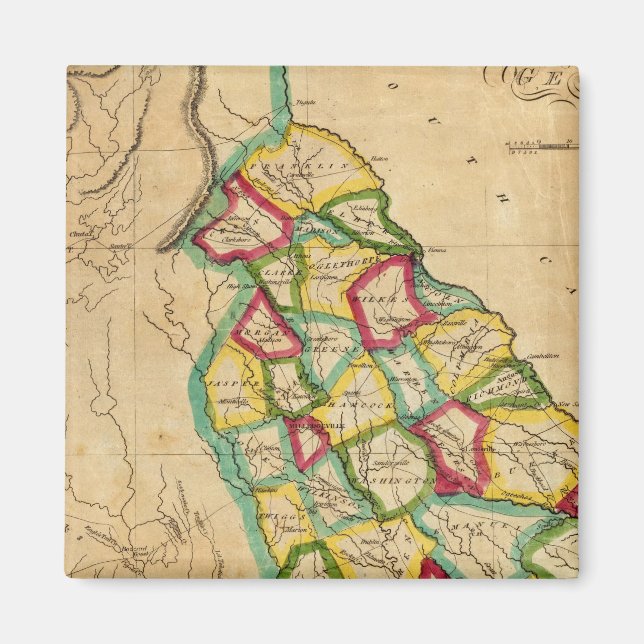 Georgien Karta Magnet (Framsidan)