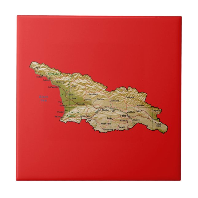 Georgien Kartplattor Kakelplatta (Framsidan)