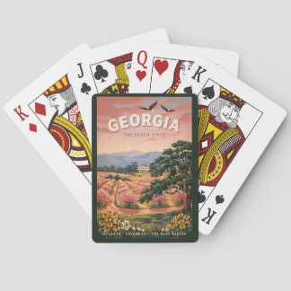 Georgien Land Illustration Resa Konst Vintage Casinokort