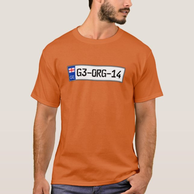 Georgien lands bilskylt t shirt (Framsida)