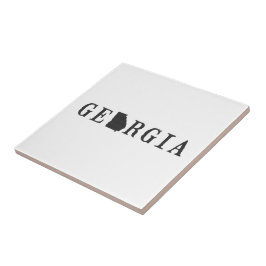 Georgien Namn med delstat Shaped Brev Kakelplatta