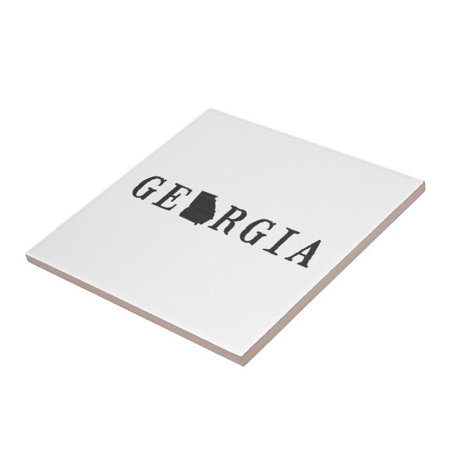 Georgien Namn med delstat Shaped Brev Kakelplatta (Sidan)