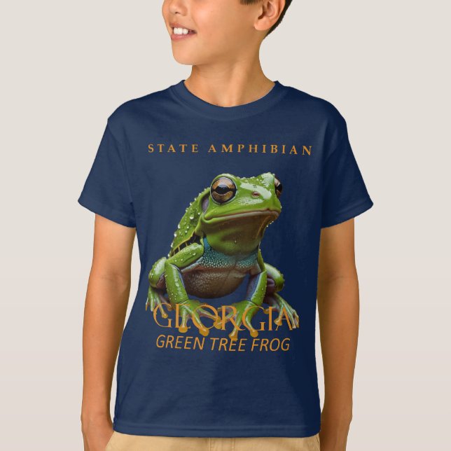 Georgien Området Amphibian Grönten Träd Frog T Shirt (Framsida)