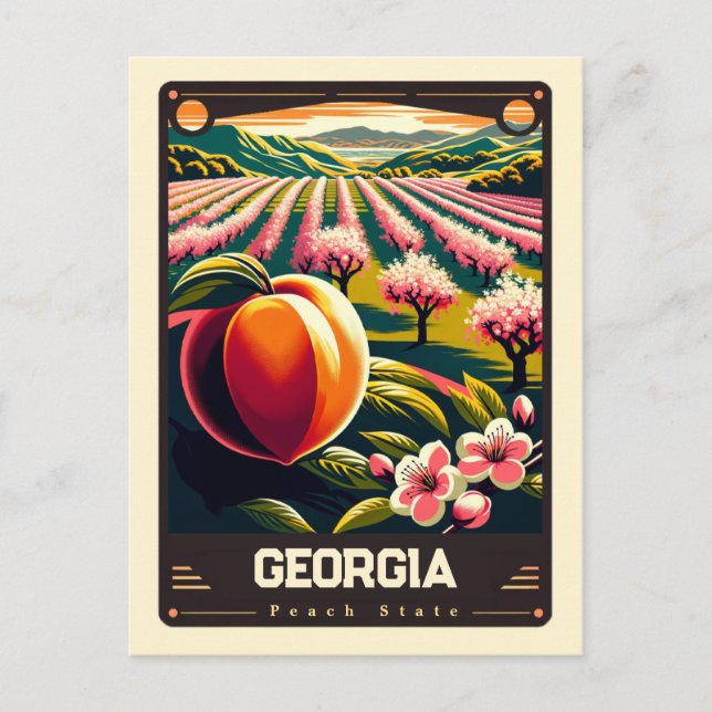 Georgien | Patriotisk Vintage Vykort (Framsida)