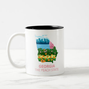 Georgien Peach State Två-Tonad Mugg