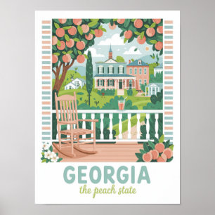 Georgien, Peach State USA, sommarresa Poster