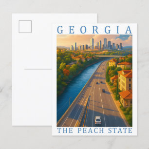 Georgien: Persikostaten USA Travel Ställe Vykort