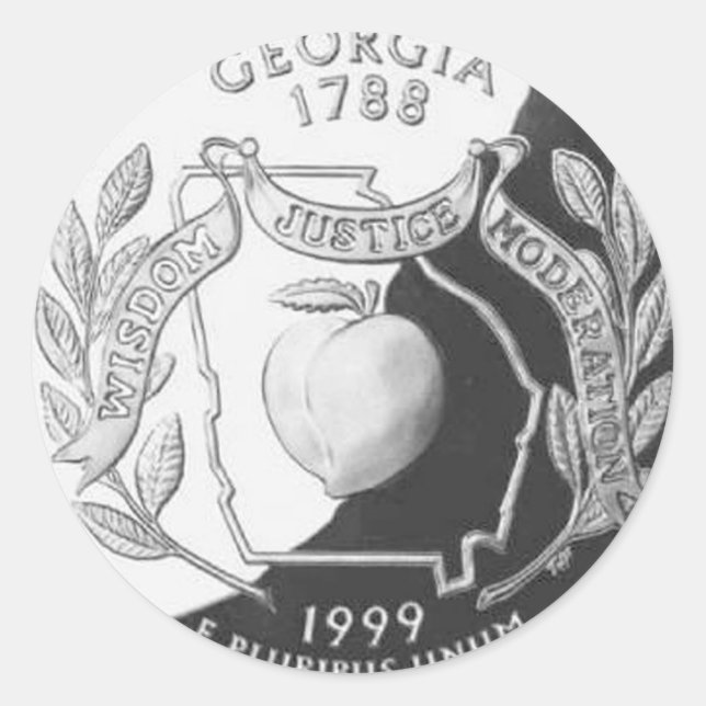 Georgien Runt Klistermärke (Framsida)