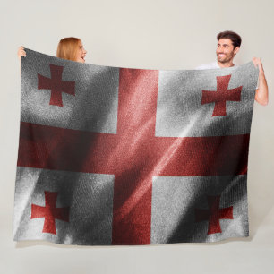 Georgien silke flagga fleecefilt