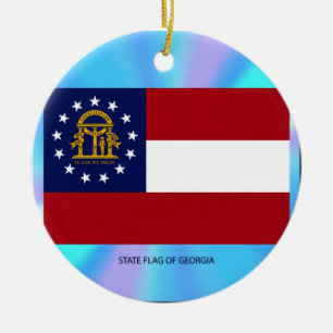 Georgien Statlig flagga Julgransprydnad Keramik