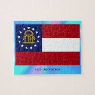 Georgien Statlig flagga Pussel