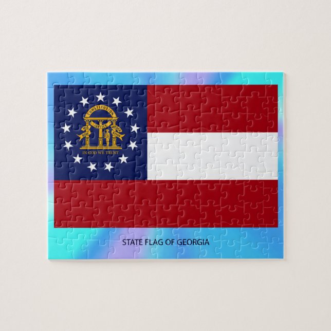 Georgien Statlig flagga Pussel (Horisontell)