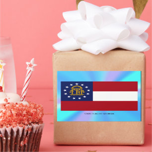 Georgien Statlig flagga Rektangulärt Klistermärke
