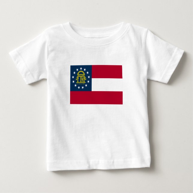 Georgien Statlig flagga T Shirt (Framsida)