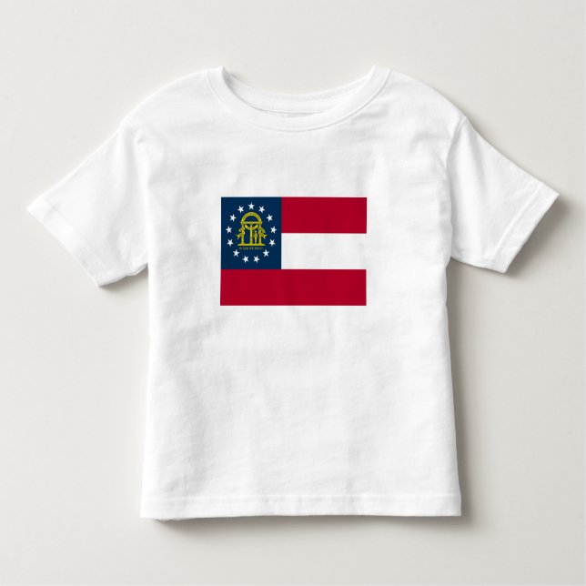 Georgien Statlig flagga T Shirt (Framsida)