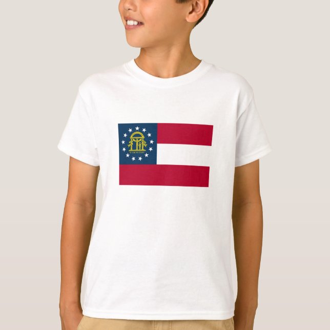 Georgien Statlig flagga T Shirt (Framsida)
