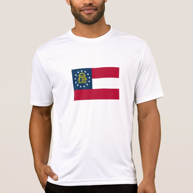 Georgien Statlig flagga T Shirt (Framsida)