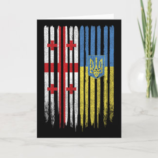 Georgien Ukraina Georgisk Ukrainsk Flagga Kort