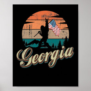 Georgien USA flagga Poster