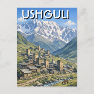 Georgien Ushguli Resor Vykort