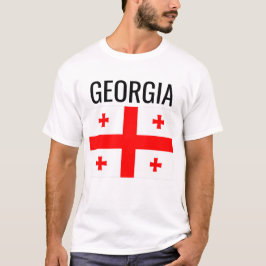 Georgien/World Land National Flagga T Shirt