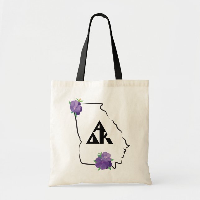 Georgiens Alpha Delta Kappa-budget Tote Tygkasse (Framsidan)