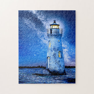 Georgiens Cockspur Island Lighthouse Art Puzzle Pussel